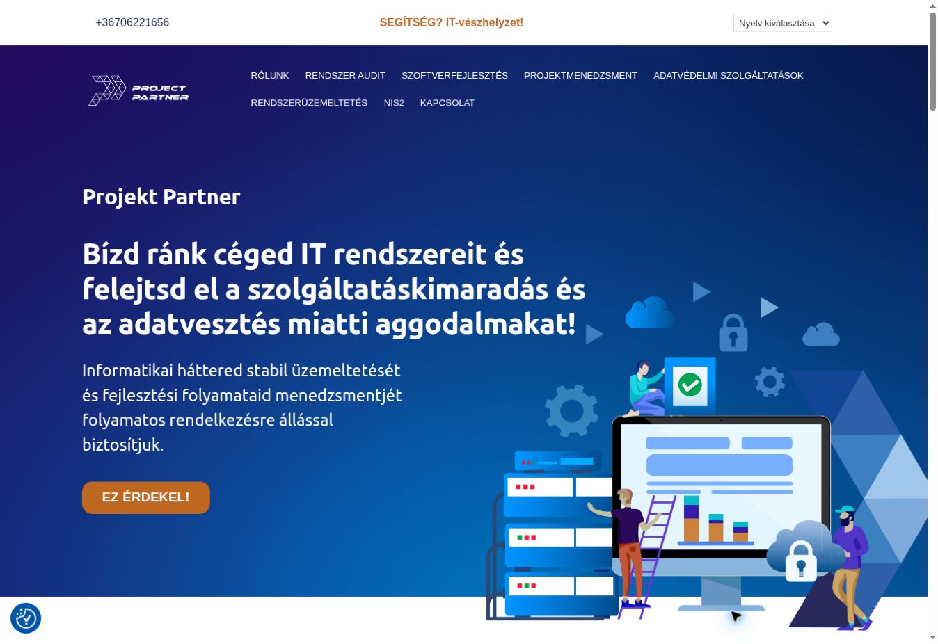 A Projekt Partner logó- és weboldalterve